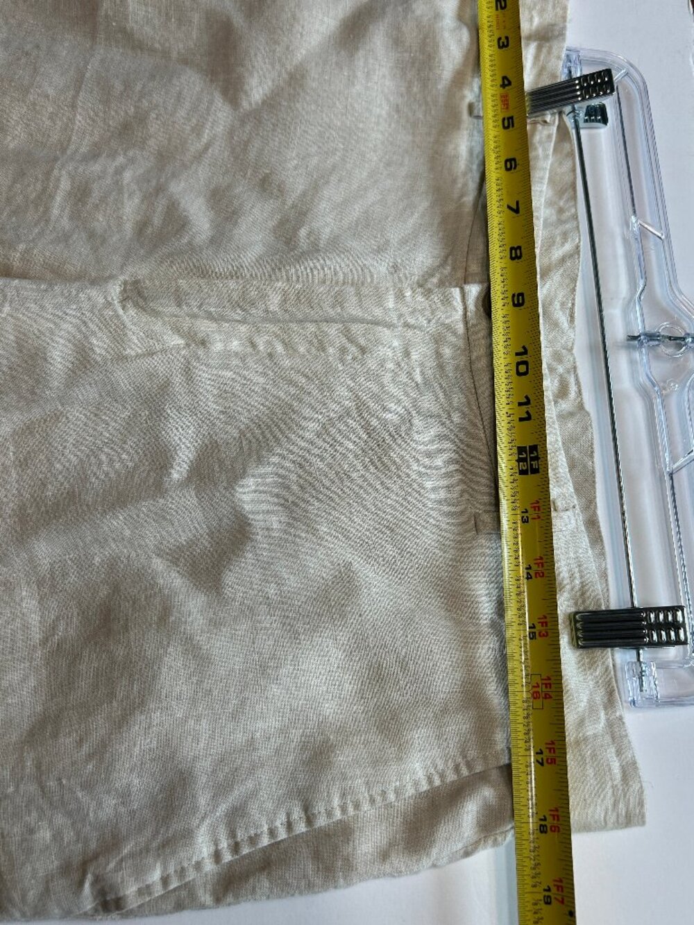 100% Linen Pants Men 38x32 Natural Oatmeal Beige WideLeg Relaxed Coastal Grandpa - Picture 3 of 10